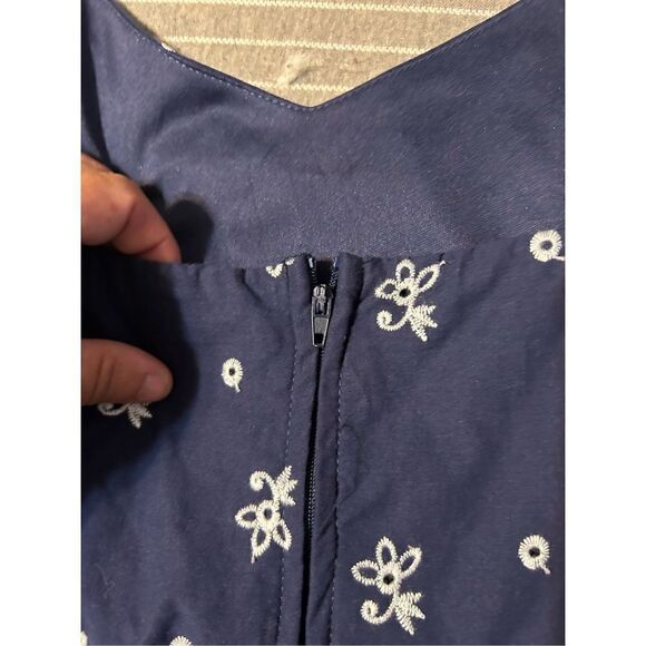 Blue rain  spaghetti strap midi dress size large - Picture 3 of 5